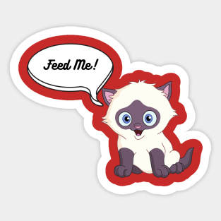 Hungry Kitten Sticker